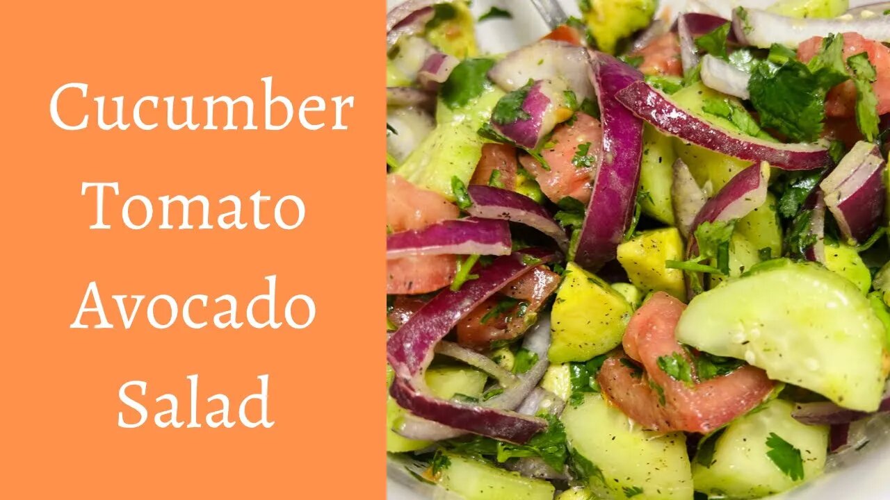 Cucumber Tomato Avocado Salad Recipe | Keto Recipe