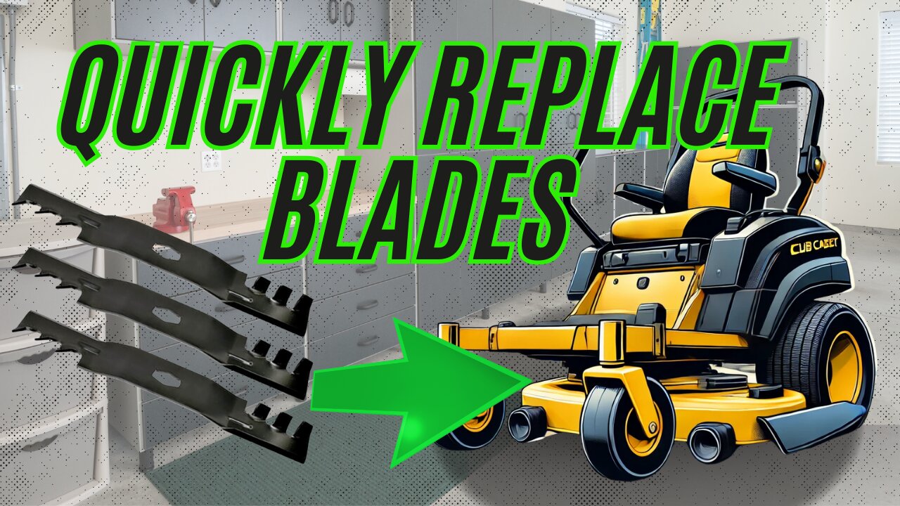 Quickly swap zero turn mower blades