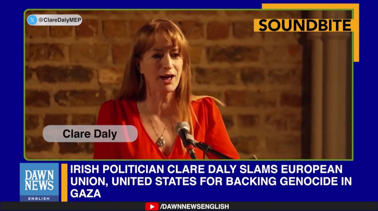 Irish Politician Clare Daly Slams EU, US For Backing Genocide In Gaza