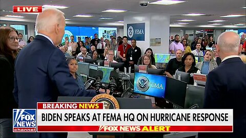 Biden Tells FEMA Employees: "With Climate Change Really Kicking In, You Guys Are Going 24 Hours!"