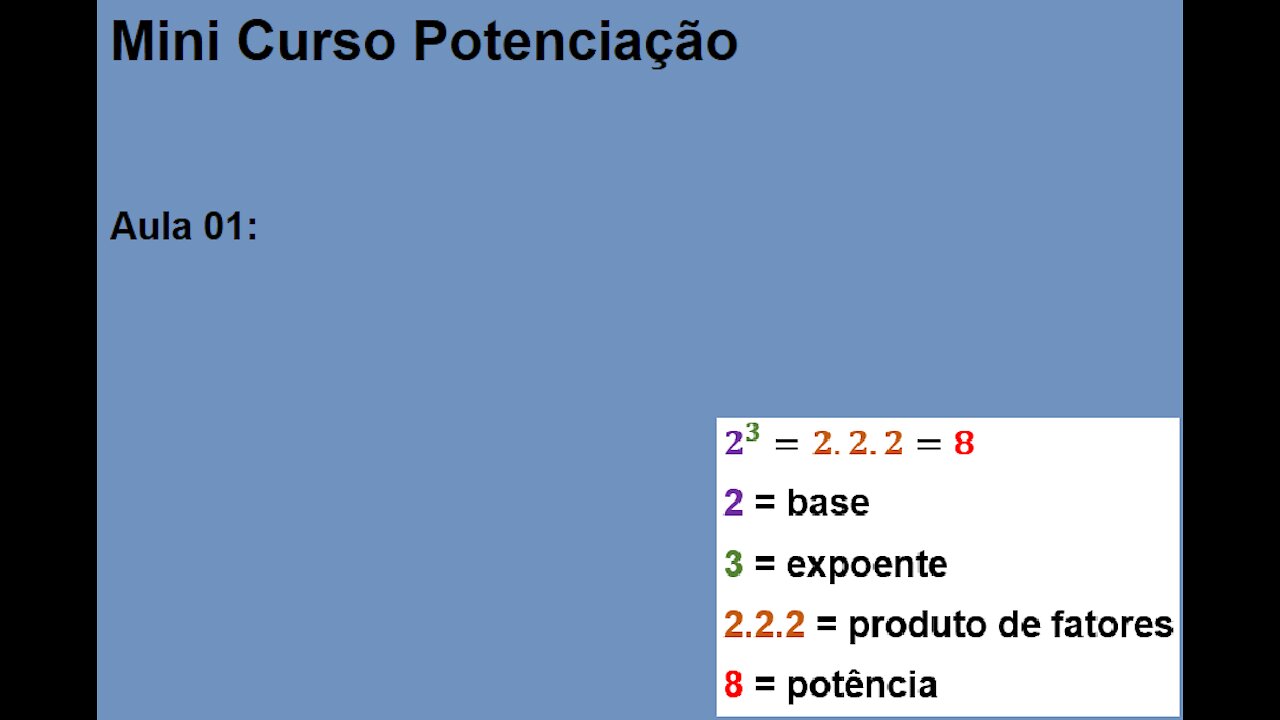 Mini Curso Potenciação - AULA 01