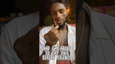 Eating. A Seasoned Cricket!