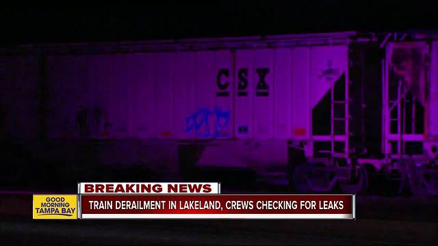 Hazmat situation after train carrying molten sulfur derails in Lakeland