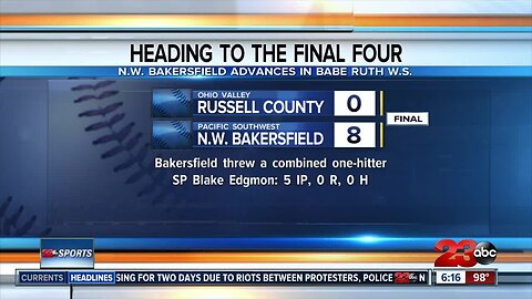 Northwest Bakersfield baseball advances in Babe Ruth World Series