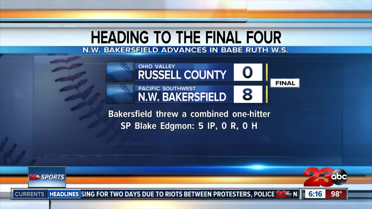 Northwest Bakersfield baseball advances in Babe Ruth World Series