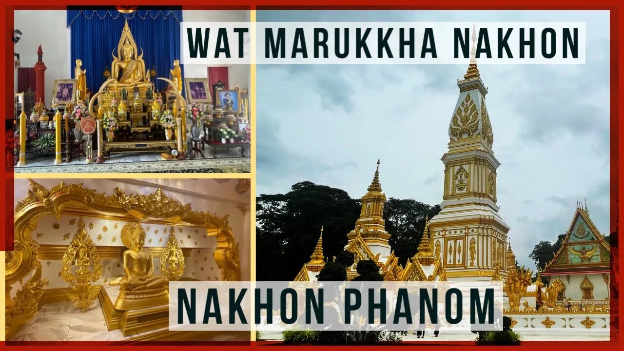 Wat Marukkharam Nakhon - 50 Meter Chedi - Dedicated to King Rama IX - Nakhon Phanom Thailand 2023