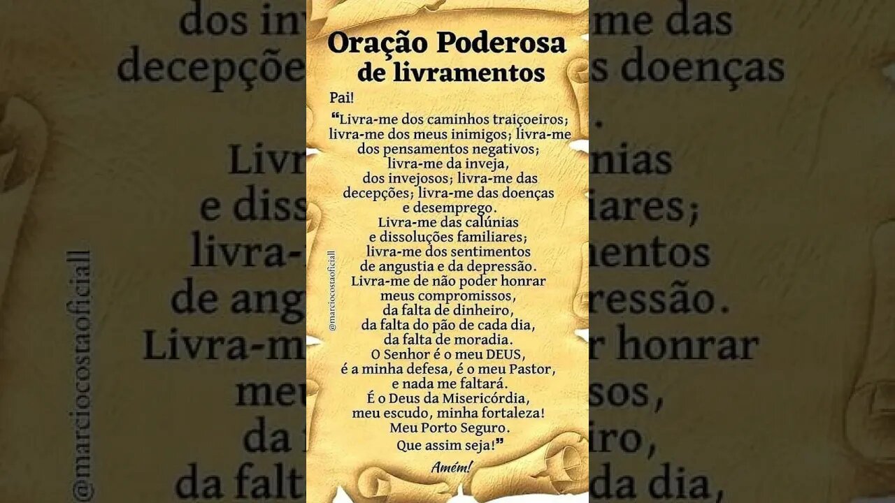 oracao poderosa de livramentos #shorts