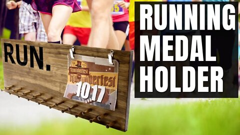 Running Medal Holder with 19 or 30 pegs- bib clips for your race bibs included