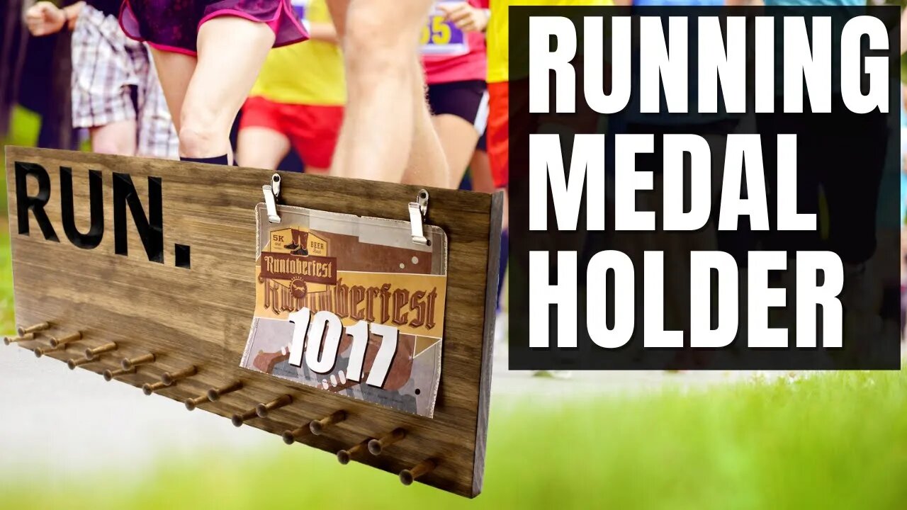 Running Medal Holder with 19 or 30 pegs- bib clips for your race bibs included