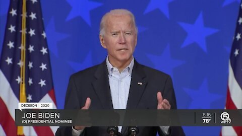 Joe Biden calls for calm and patience