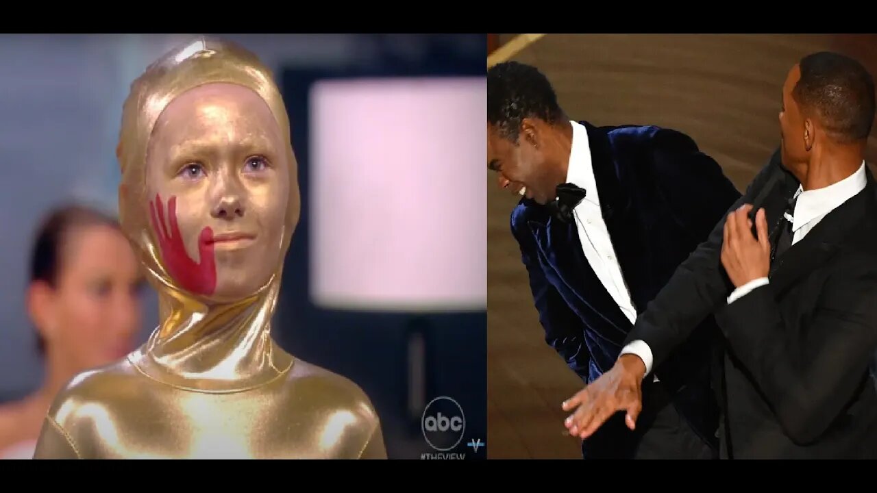 THE VIEW Celebrates THE OSCARS SLAP w/ A Child Wearing Oscars Slap Costume