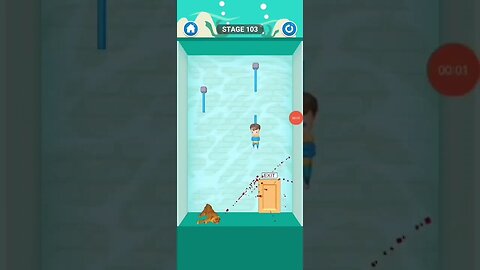 rescue cut rope puzzle 😎 #shorts