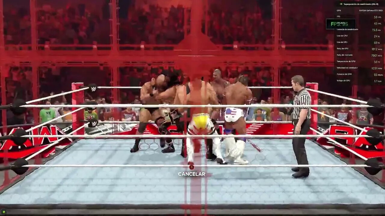WWE 2k23 en RTX 3050 Zotac TWIN EDGE