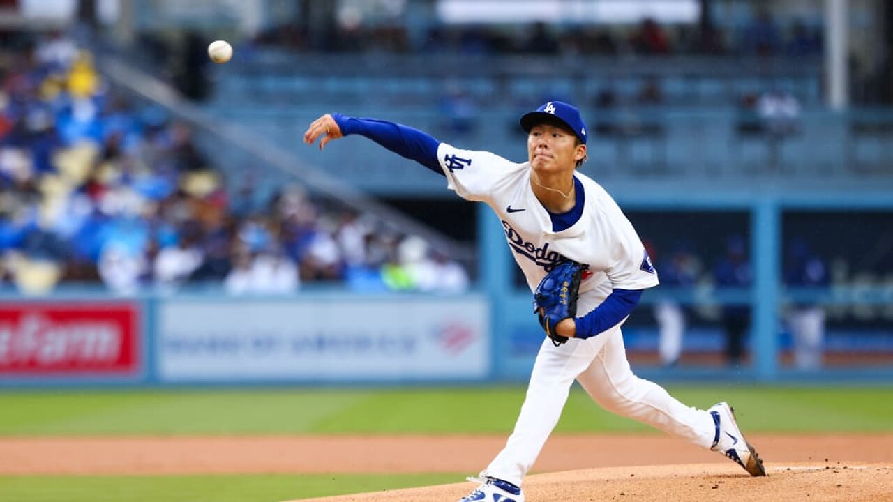 Yamamoto's first strikeout at Dodger Stadium