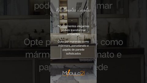 Revestimentos elegantes podem transformar ambientes