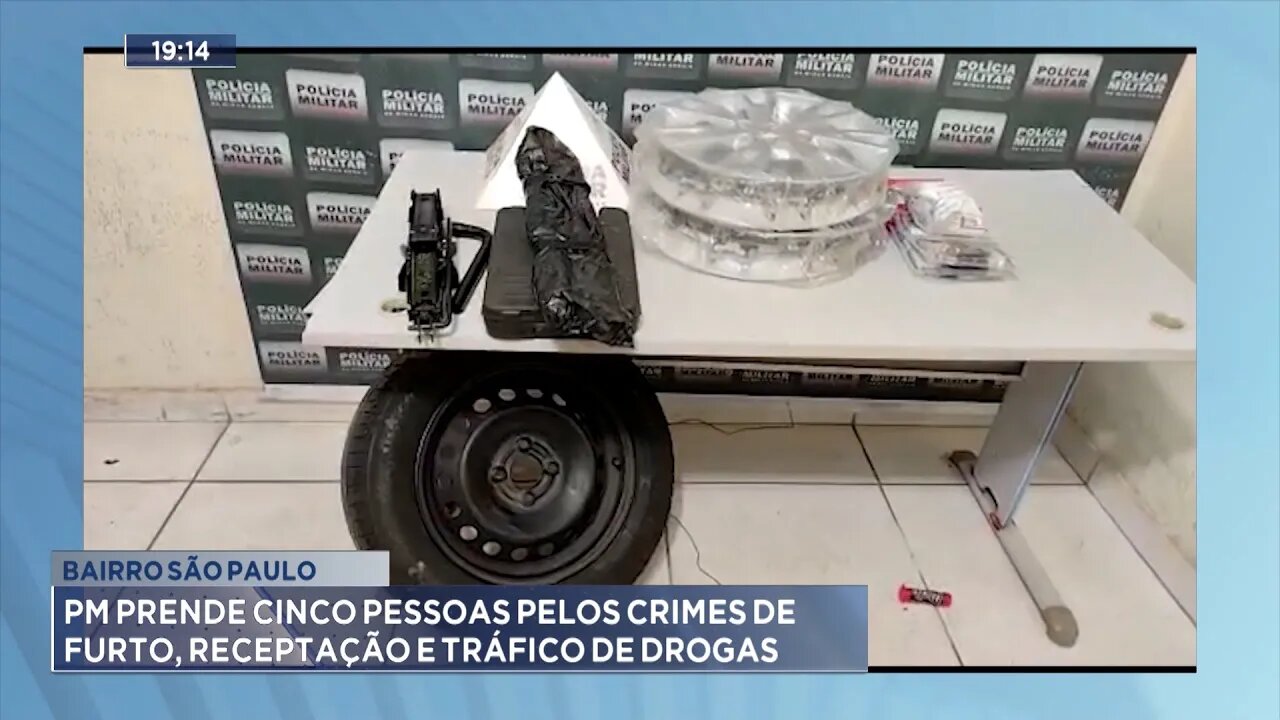 Bairro São Paulo: PM Prende Cinco Pessoas pelos Crimes de Furto, Receptação e Tráfico de Drogas.