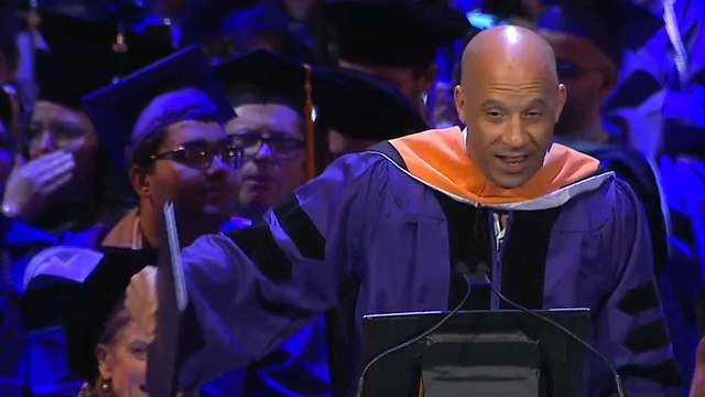 Vin Diesel Thanks His Mom for Not Getting an Abortion During Commencement Speech