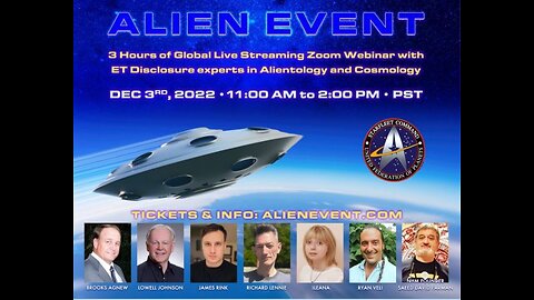 Alien Event Zoom Webinar, Dec 3, 2022, 11 am PT