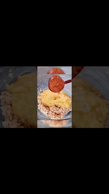 Make this delicious no bake dessert with oats, banana and cocoa