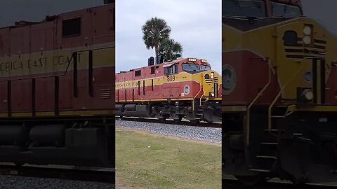 Florida East Coast Railway FEC-204 at Daytona Beach Golf Club Mar. 18 2023 #railfanrob #fec