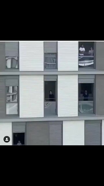 WATCH: Fitness trainer finds novel way to host self-isolation group workout (b4v)