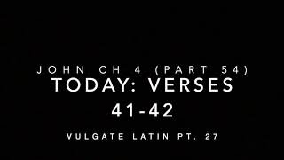 John Ch 4 Pt 54 Verses 41–42 (Vulgate 27)