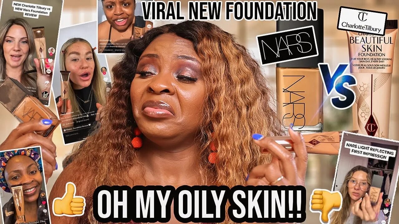 *NEW* VIRAL FOUNDATIONS CHARLOTTE TILBURG BEAUTIFUL SKIN VS NARS LIGHT REFLECTING ON OILY SKIN | TF?