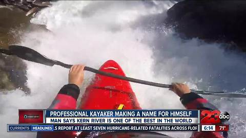 Local kayaker making a name for himself on professional scene