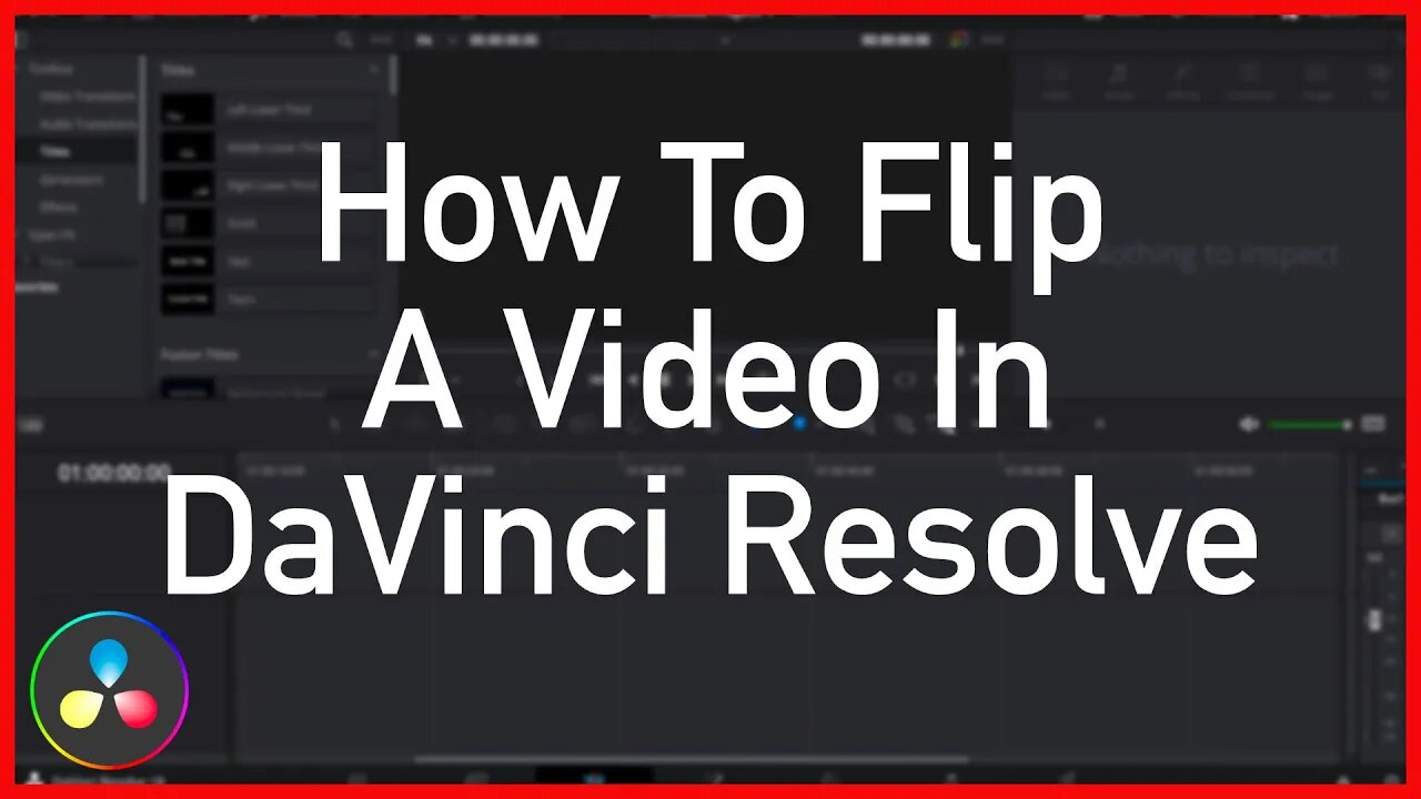 How To Flip A Video In DaVinci Resolve - Tutorial