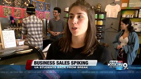 Businesses along University Blvd. seeing increase in sales as students return from break