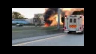 Car fire on I-90 east
