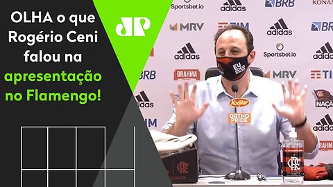 "Hoje, eu até..." OLHA o que Rogério Ceni falou na apresentação no Flamengo!