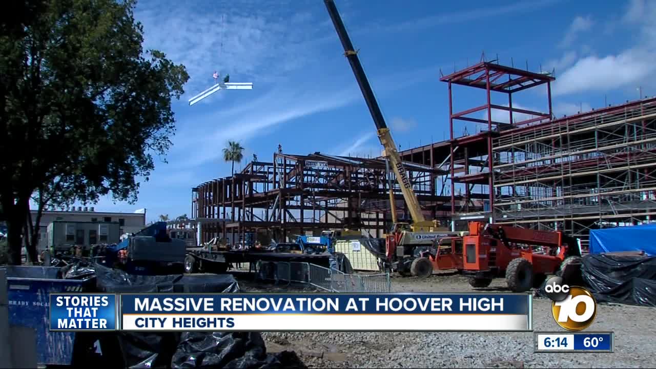 'Topping off' of massive renovation at Hoover High