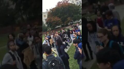 Yale student meltdown at professor because he said he supported freedom of speech