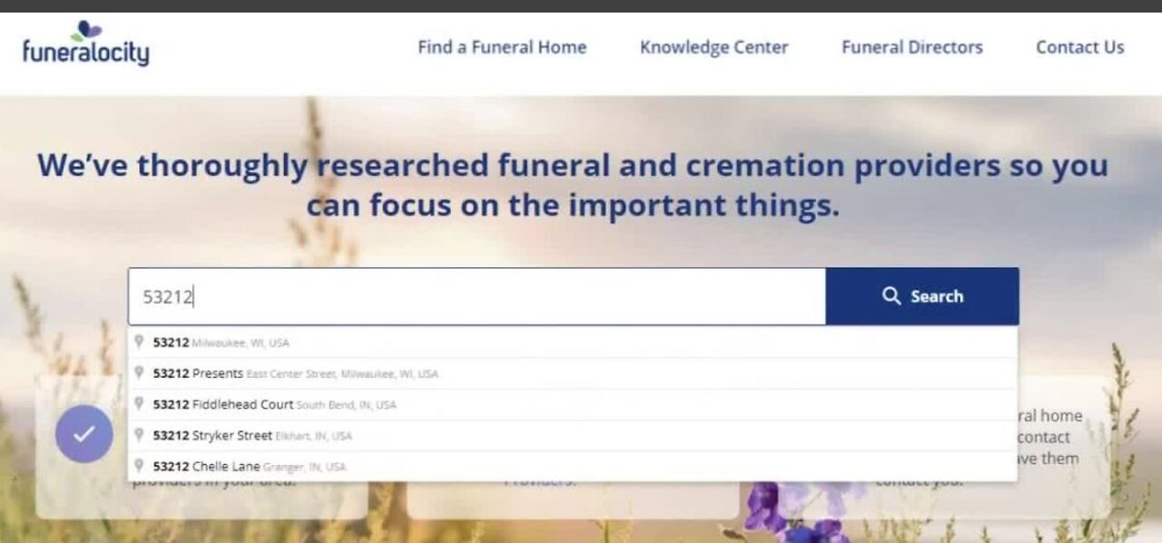 Website helps plan funeral