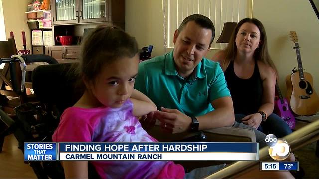 Girl finding hope after hardship