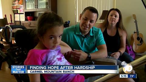 Girl finding hope after hardship