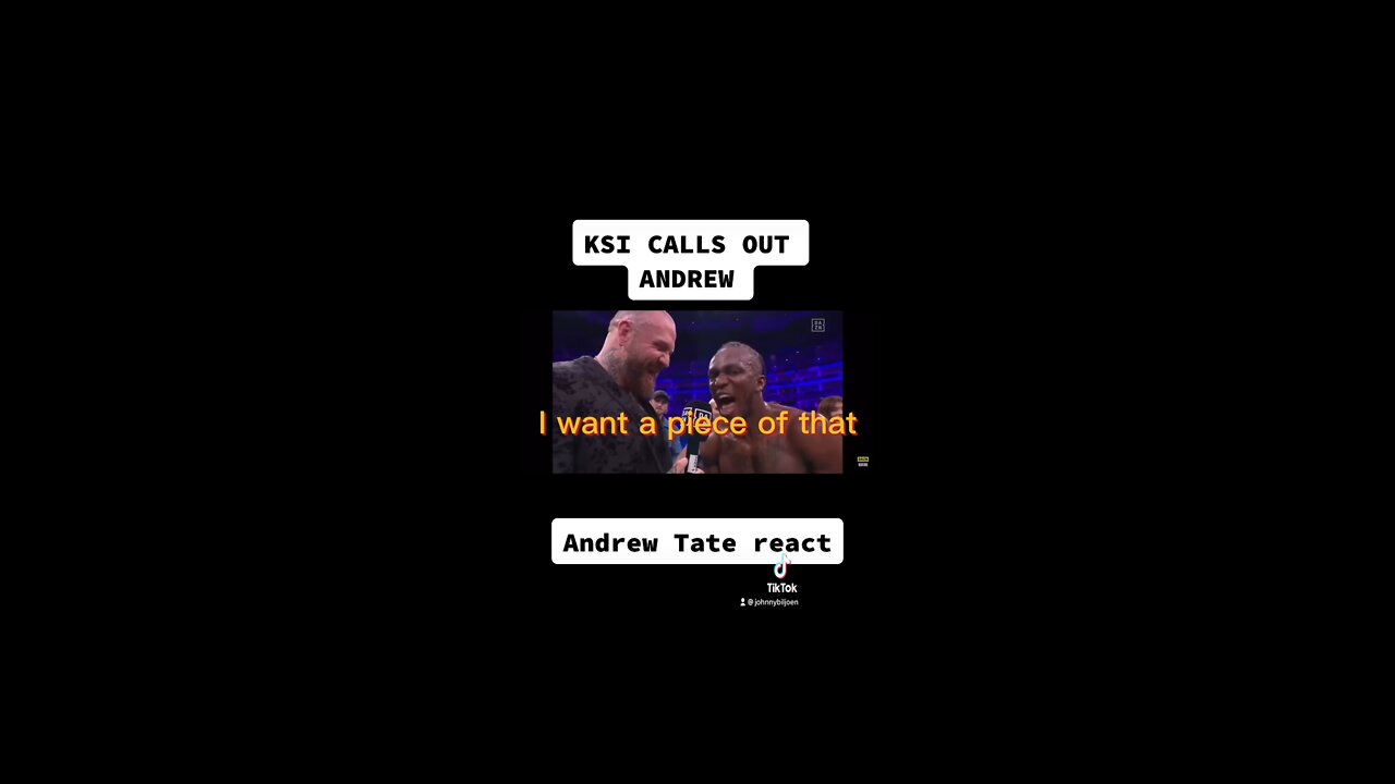 Andrew Emory Tate react to KSI