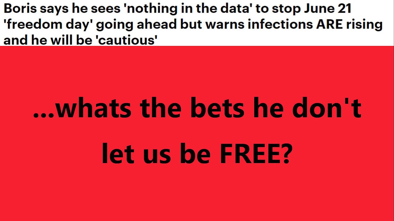 ...whats the bets he don't let us be FREE?