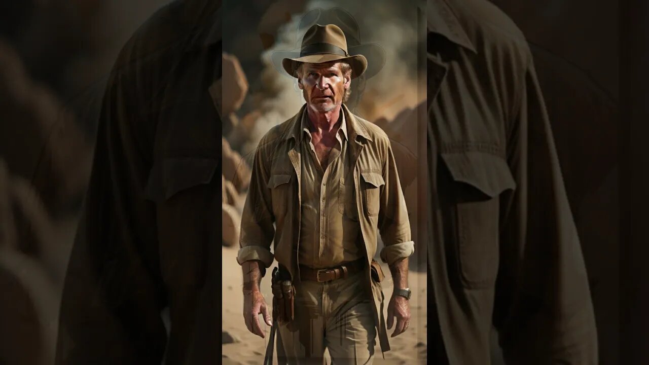 Portrait of Iconic Harrison Ford In indiana jones #shorts#shortvideos#Harrison Ford#indianajones