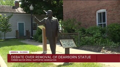 New push to remove statue of segregationist former Dearborn mayor