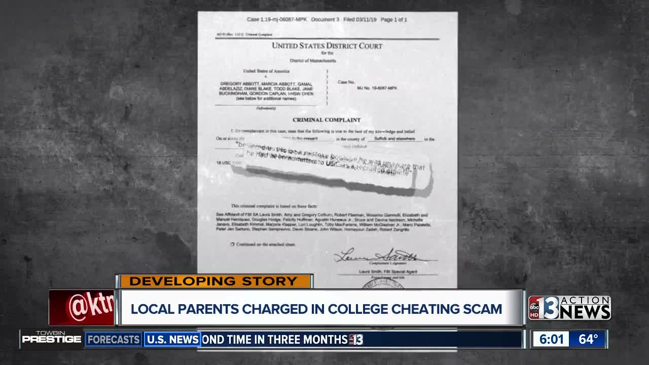 UPDATE: 2 Nevadans charged in alleged nationwide college cheating scam