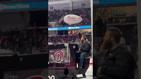 The New Chick Fil A blimp in Omaha