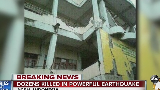 Dozens killed in powerful earthquake