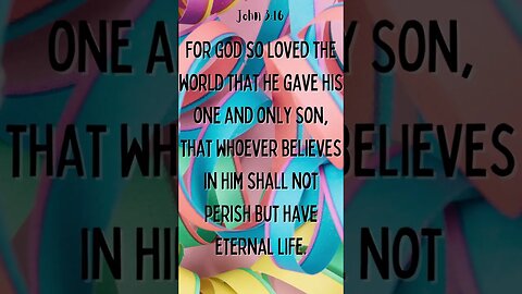 John 3:16 #shorts