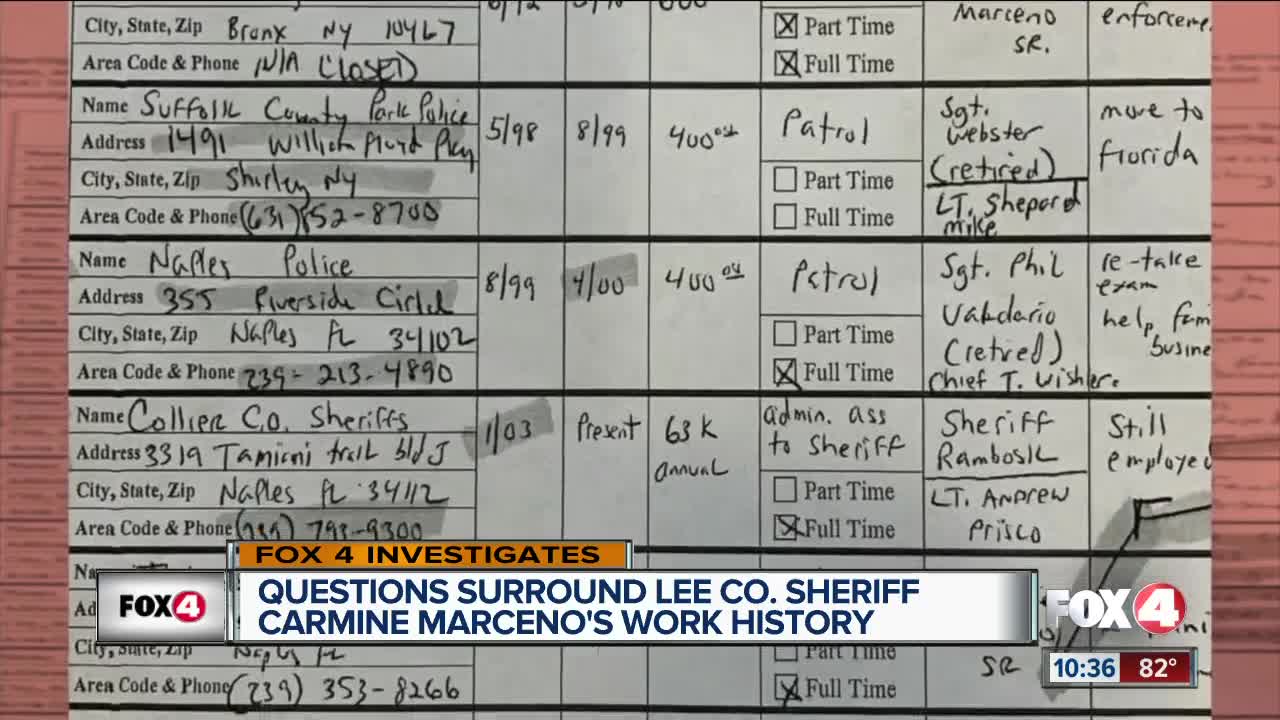 Questions surface surrounding Sheriff Marceno's qualifications