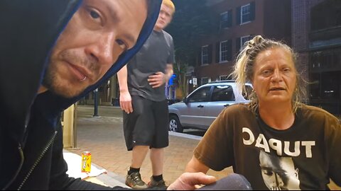 Saint interviews homeless woman