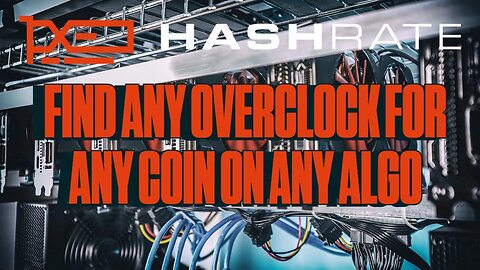 Find Any Overclock for Any Card on Any Algo