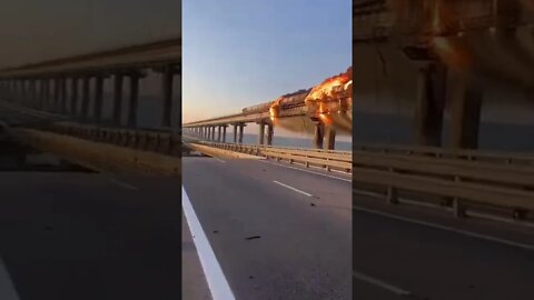 The explosion on the railway bridge to the Crimea