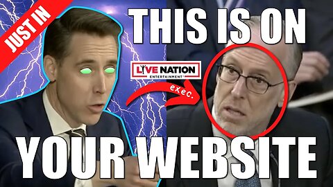 Josh Hawley SLAPS Ticketmaster Exec With MONOPOLY Data